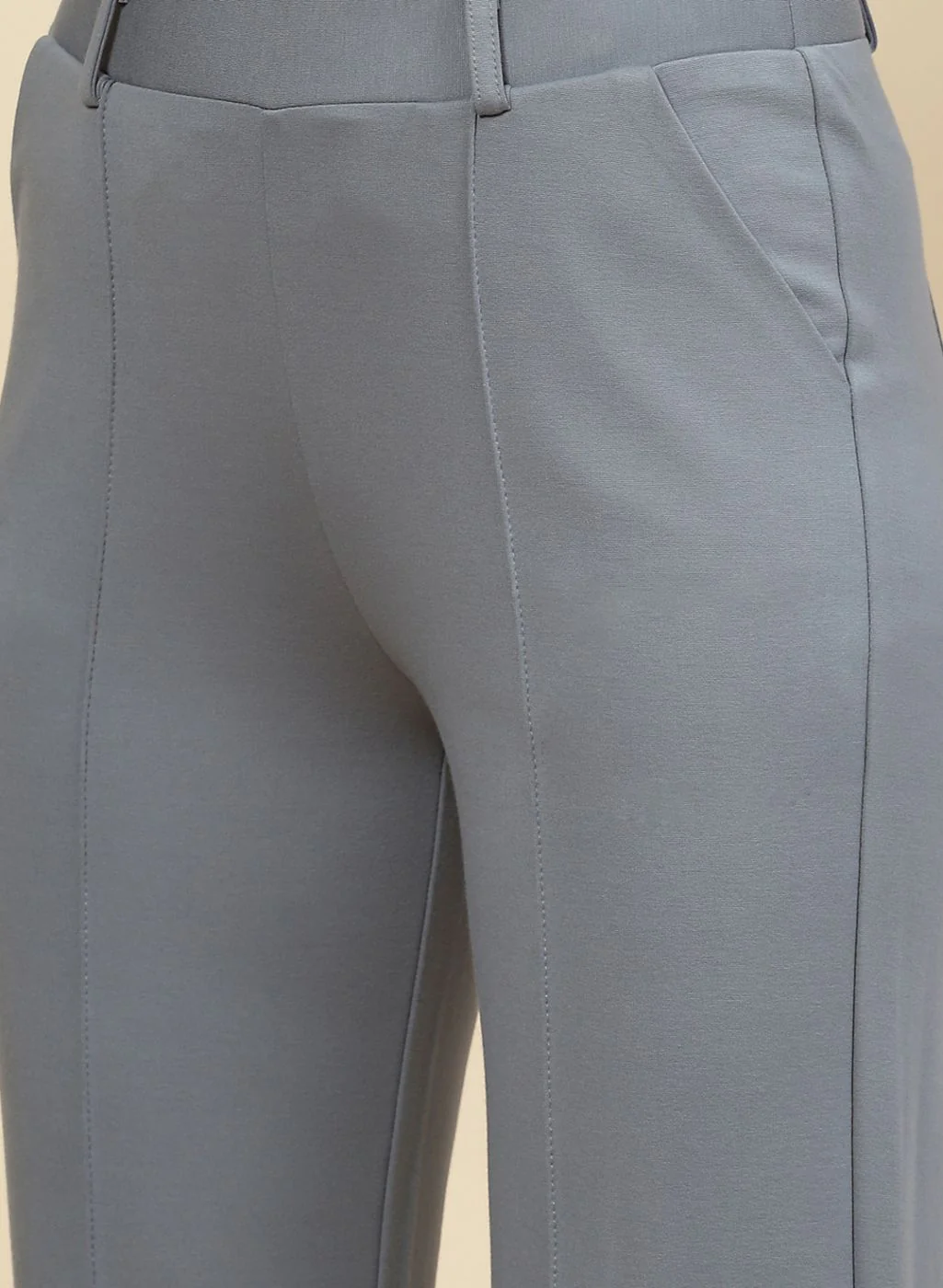 Women Blue Solid Jegging - Image 6