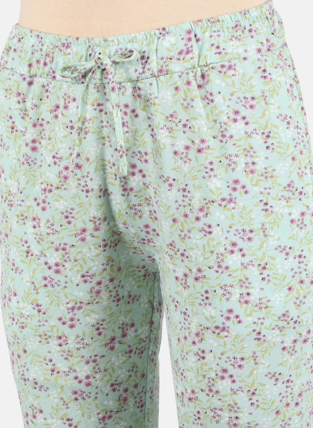 Women Green Printed Lower Set - Image 6