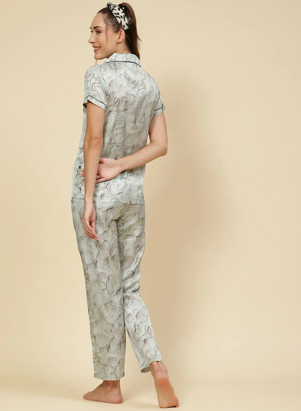 Women Green Printed Lower Set - Image 5