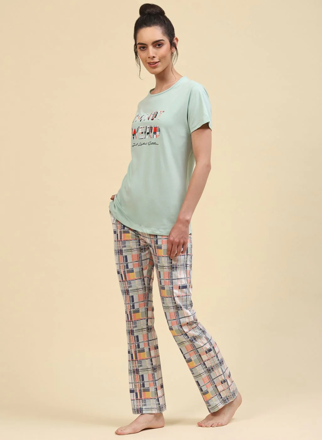 Women Green Printed Lower Set - Image 3