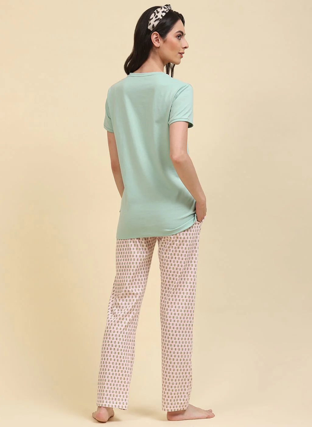 Women Green Printed Lower Set - Image 5