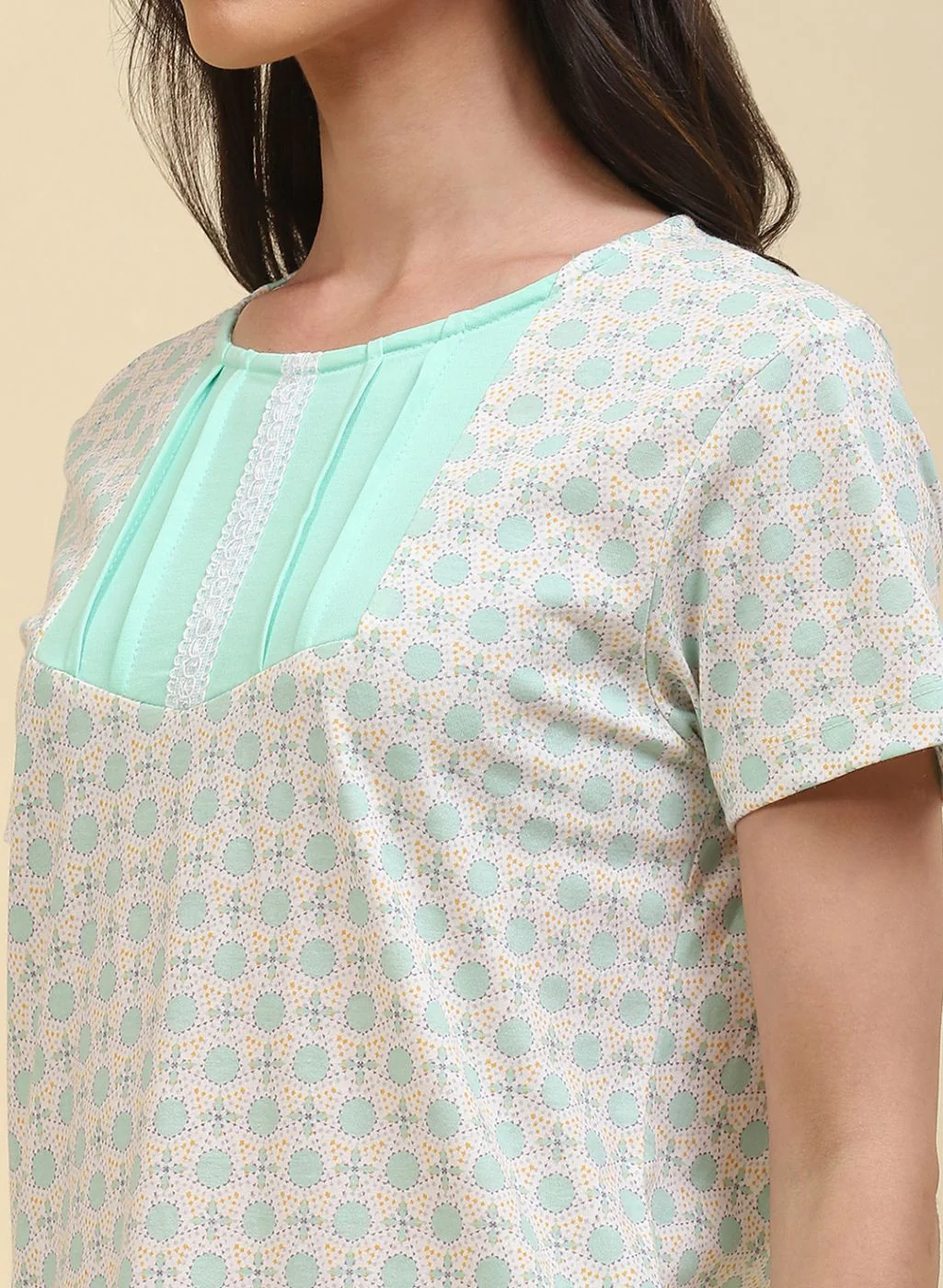 Women Green Printed Lower Set - Image 6
