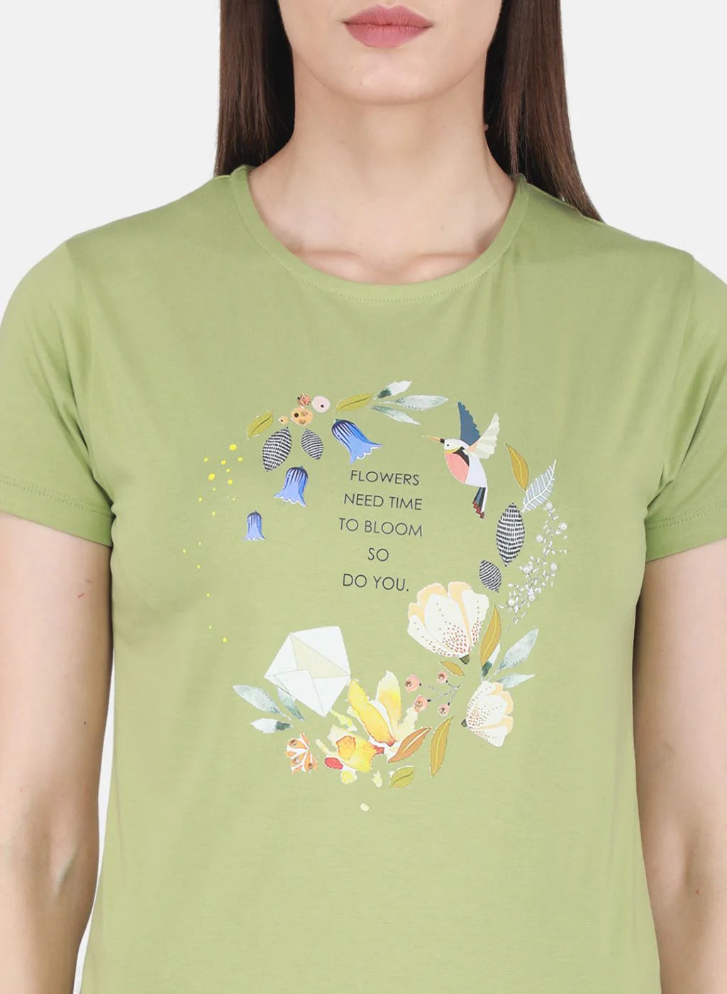 Women Green Printed Top - Image 5