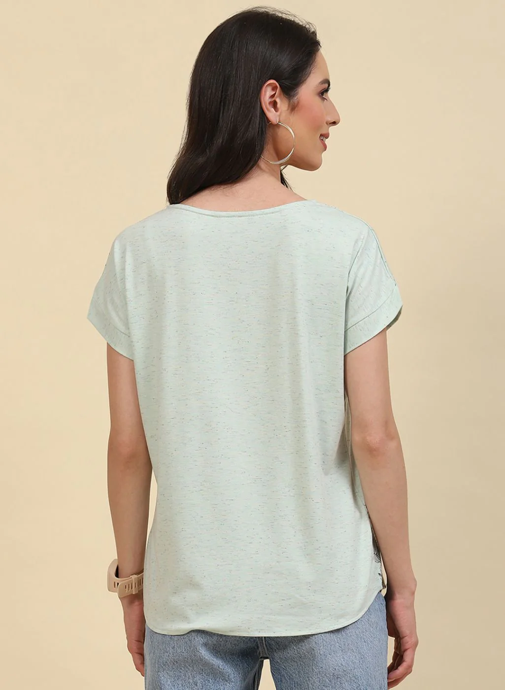 Women Green Printed Top - Image 5