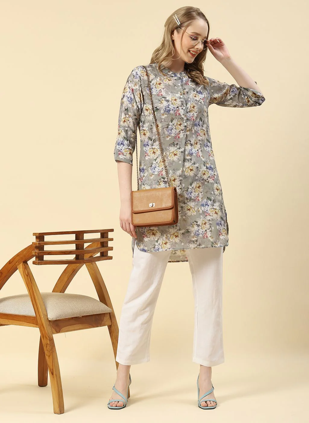 Women Green Printed Top - Image 5