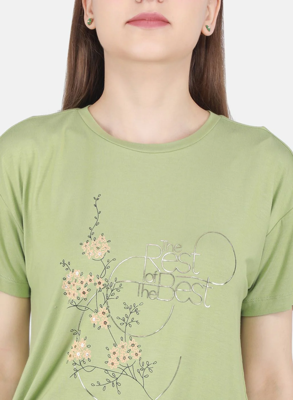 Women Green Printed Top - Image 6