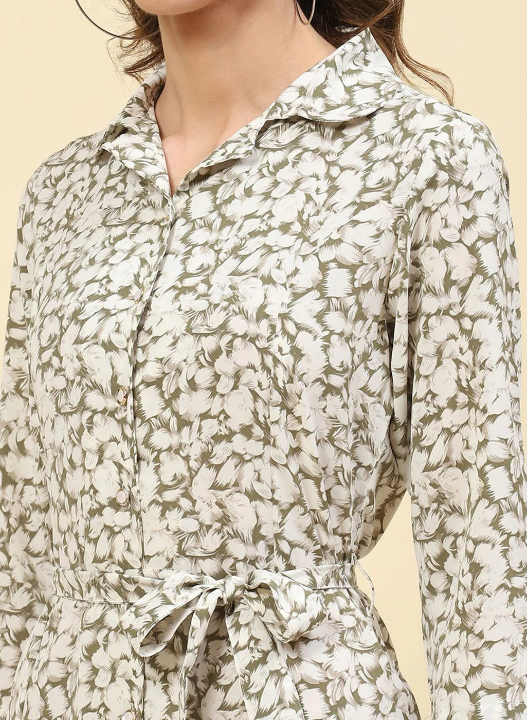 Women Green Printed Tunic - Image 6