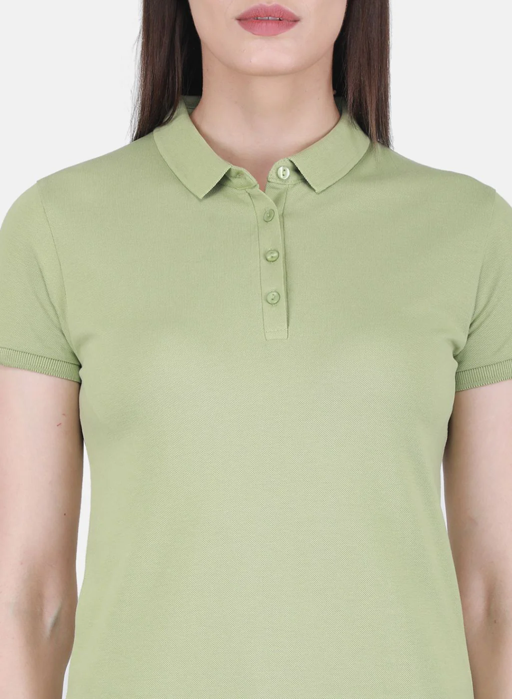 Women Green Solid T-Shirt - Image 5