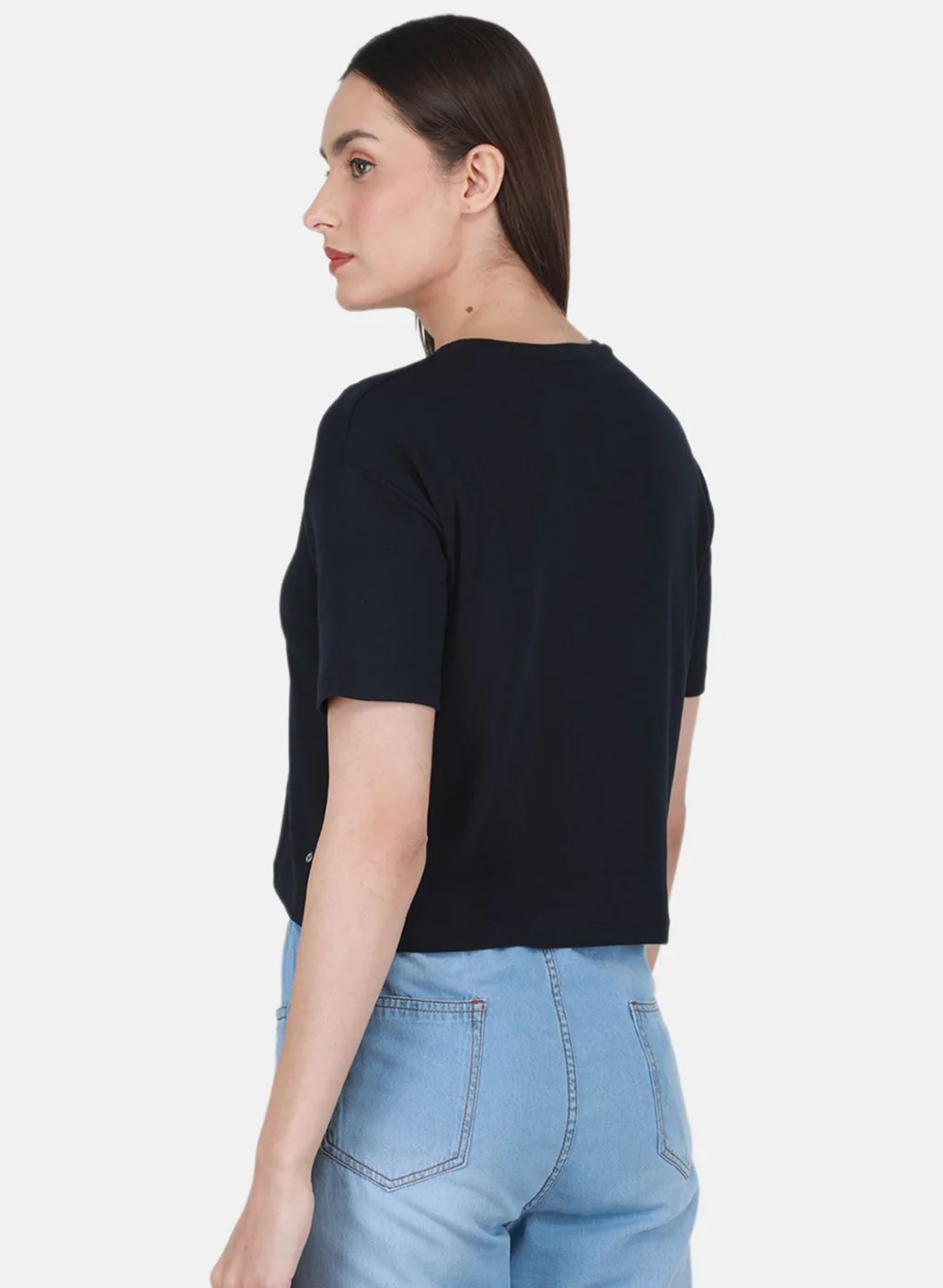 Women NAvy Blue Printed Top - Image 3