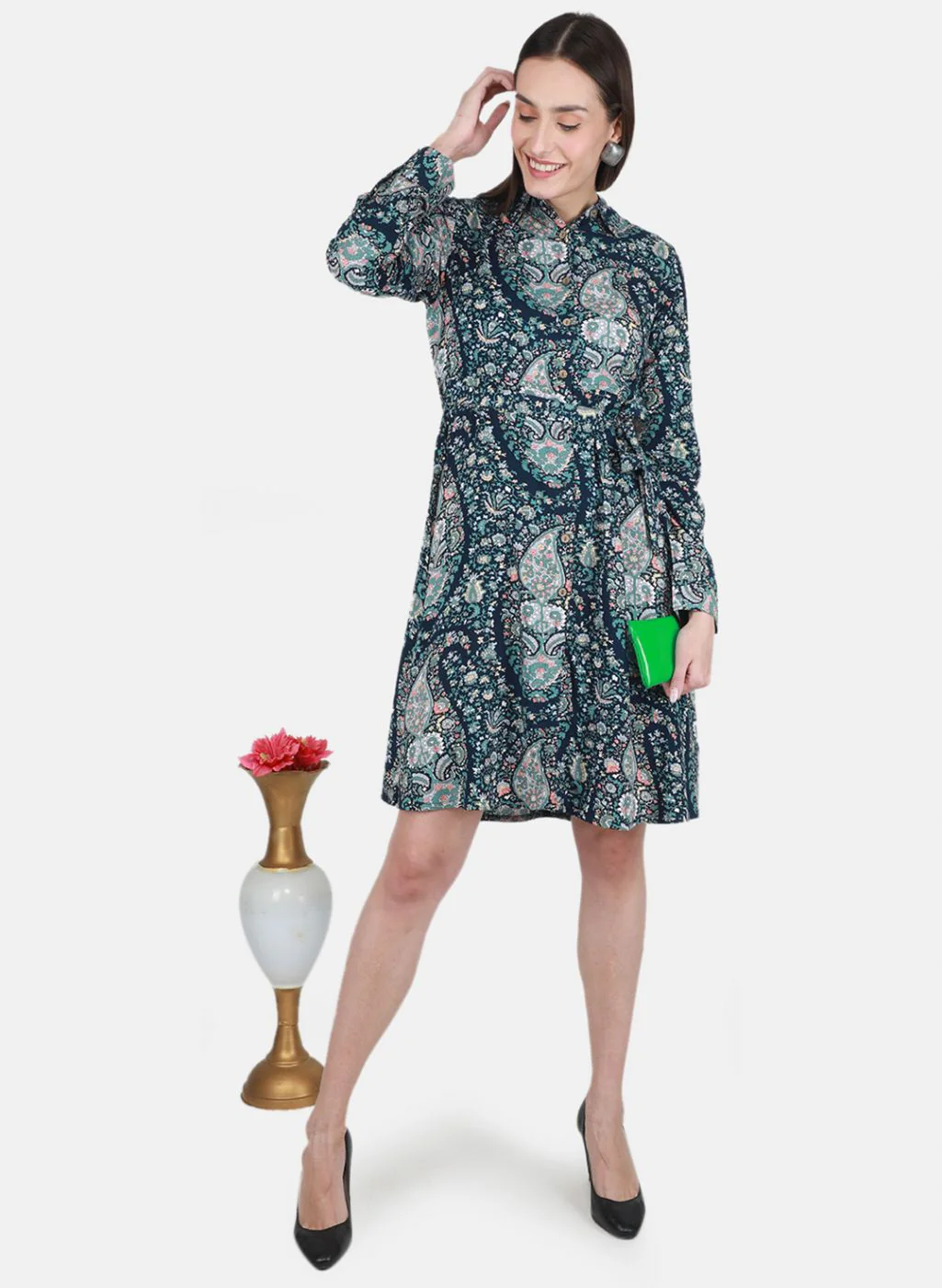 Women NAvy Blue Printed Tunic - Image 4