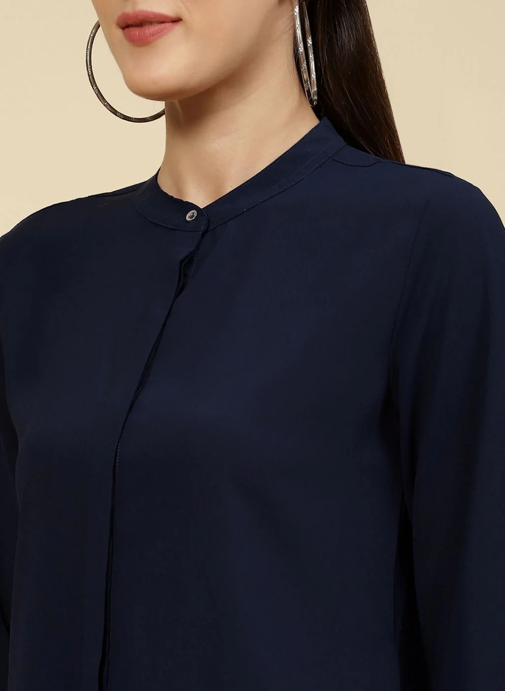 Women NAvy Blue Solid Top - Image 6