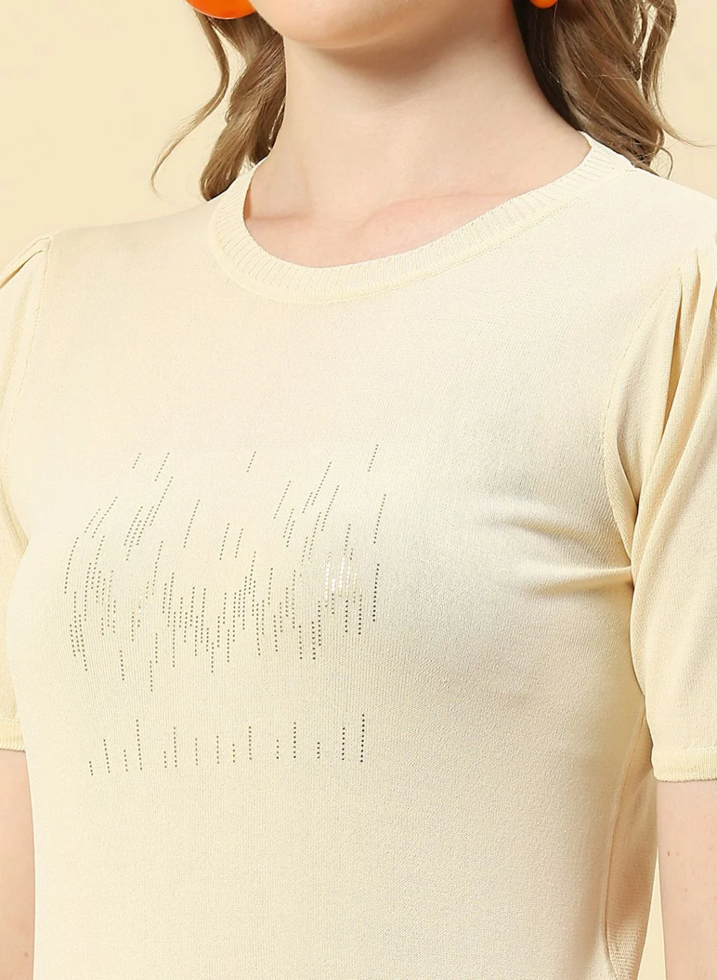 Women Off White Plain Top - Image 6