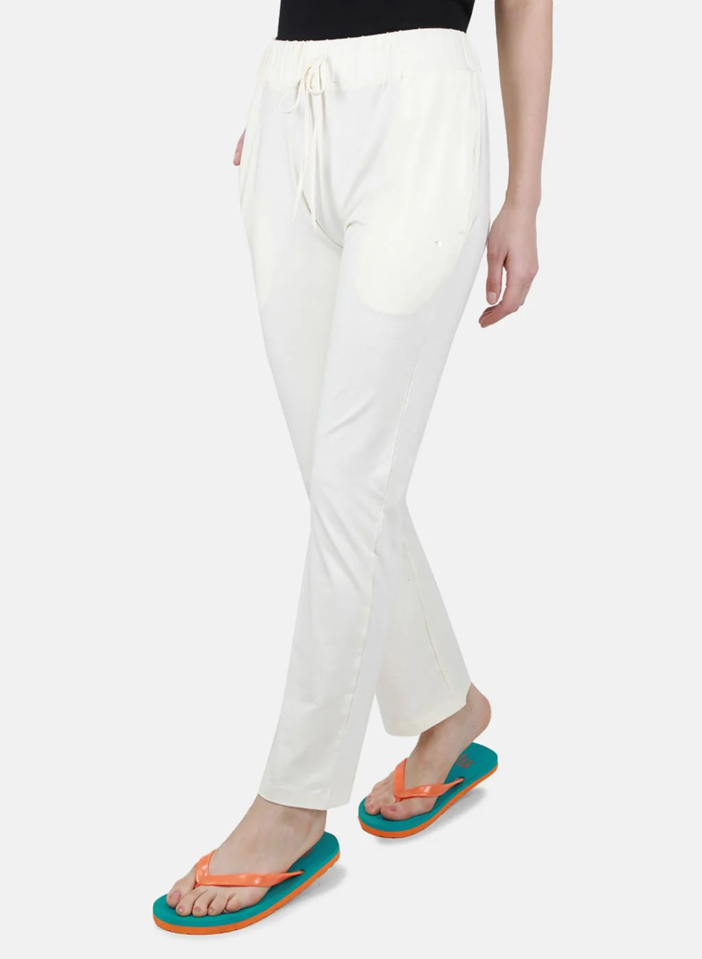 Women Off White Regular Fit Lower - Image 2
