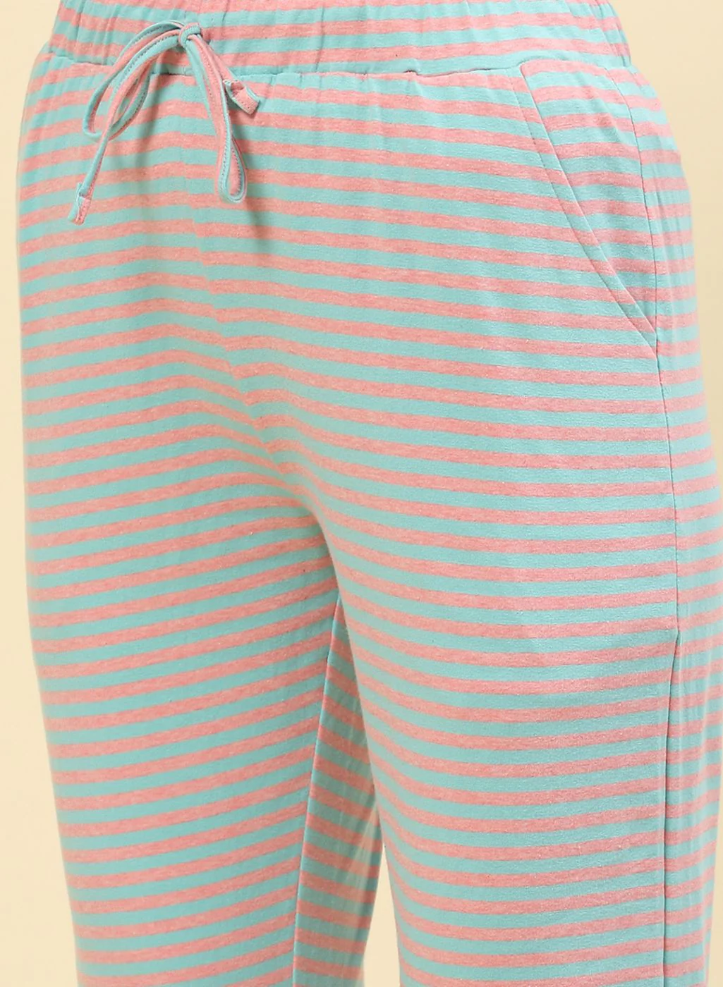 Women Peach Printed Lower Set - Image 7