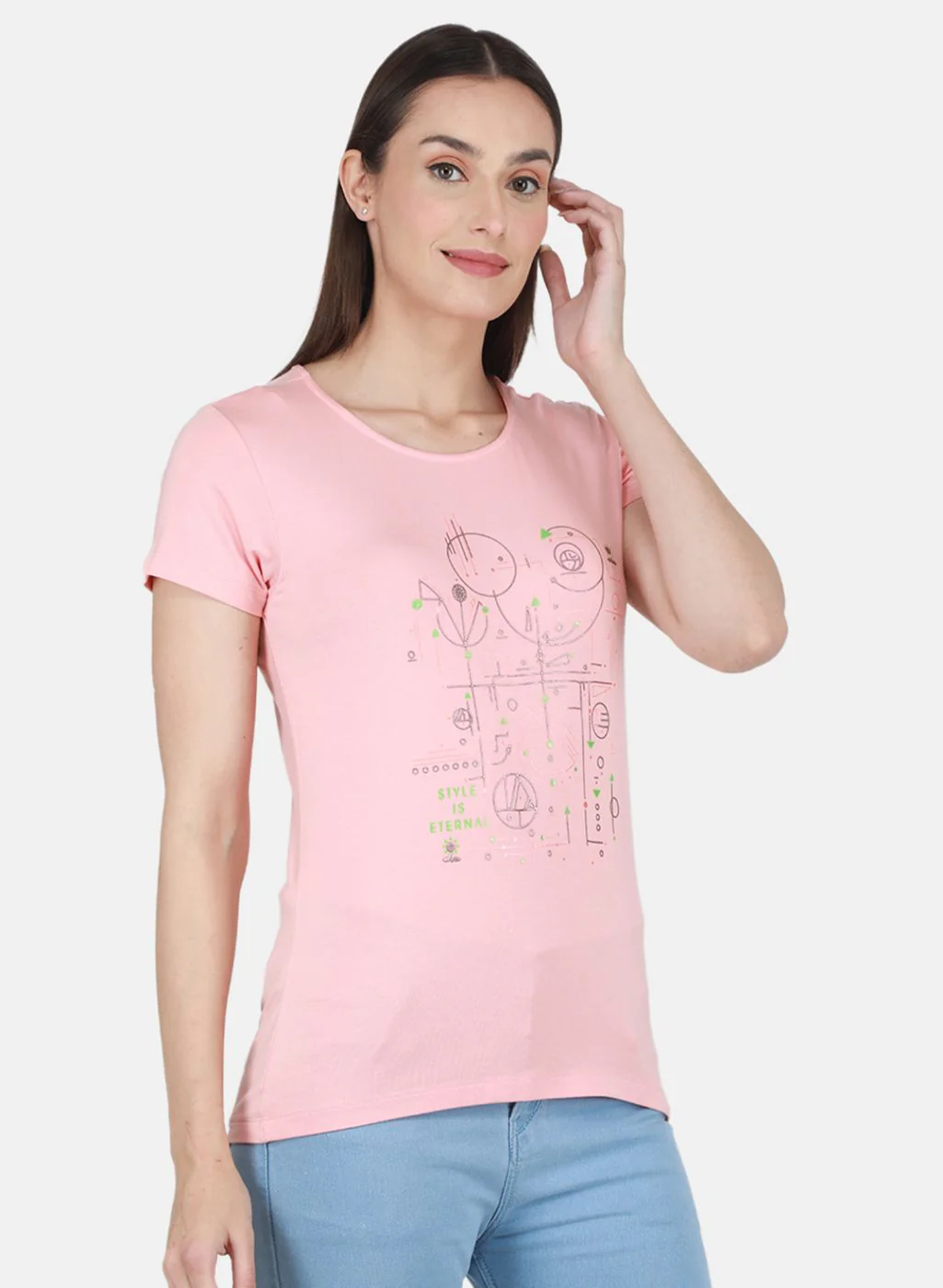 Women Peach Printed Top - Image 6