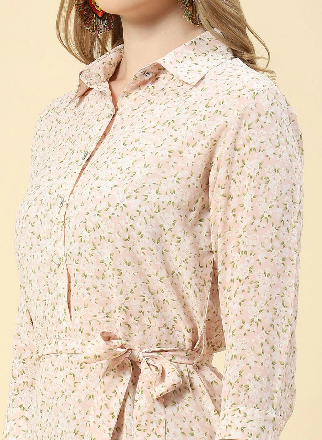 Women Peach Printed Tunic - Image 6