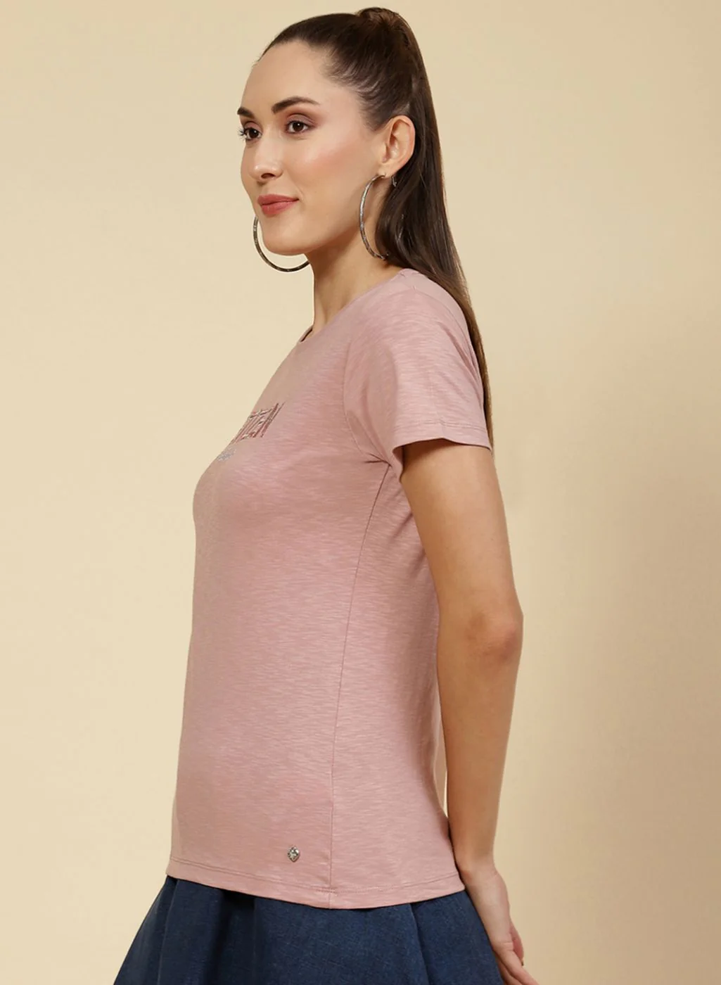 Women Pink Embroidered Top - Image 3