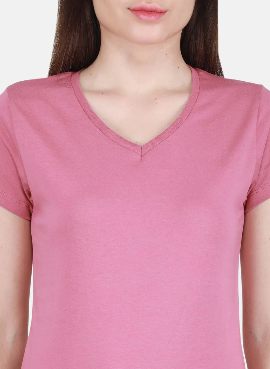Women Pink & Off White Solid Top 2 Pc Set - Image 6