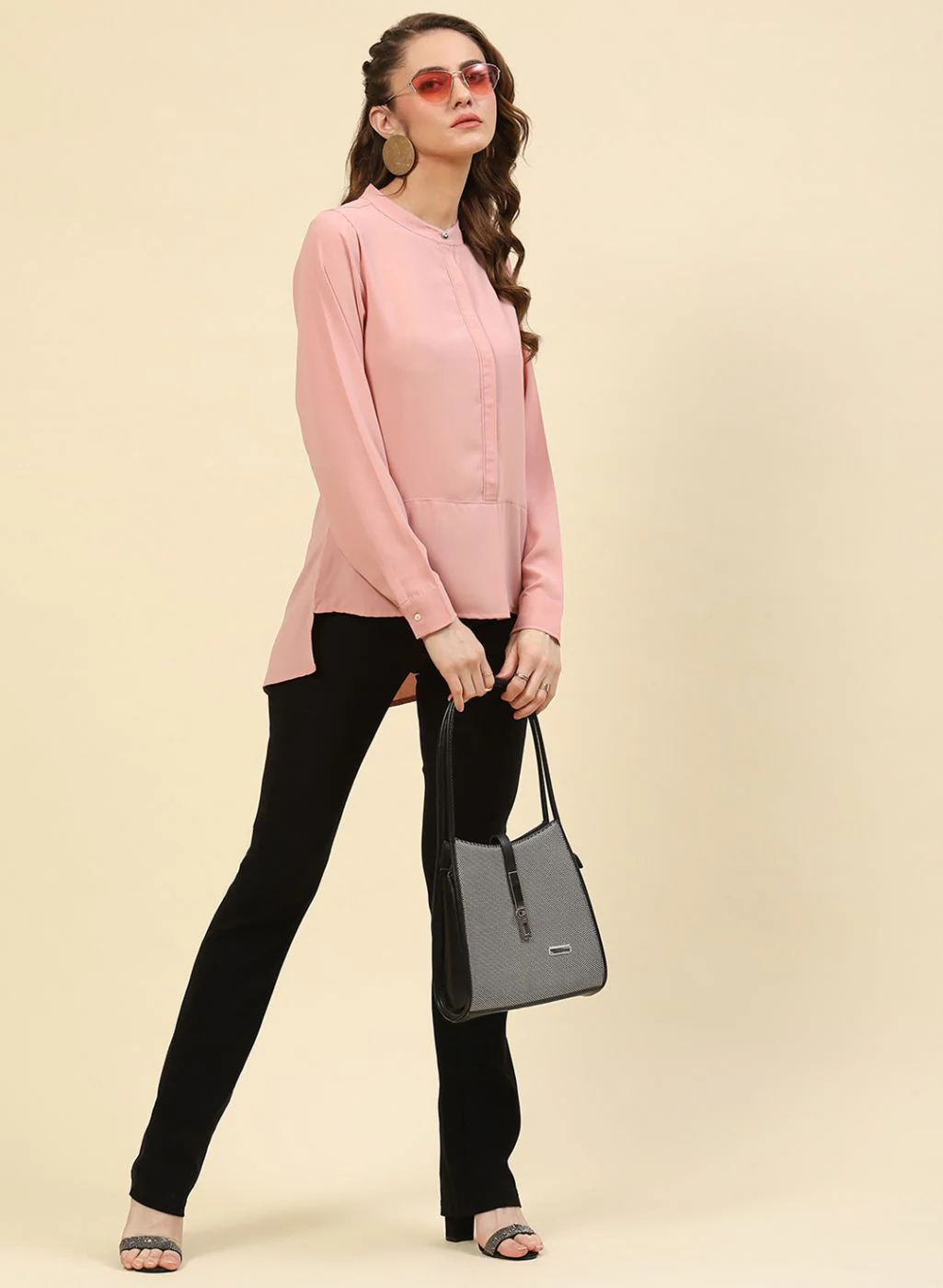 Women Pink Plain Top - Image 5