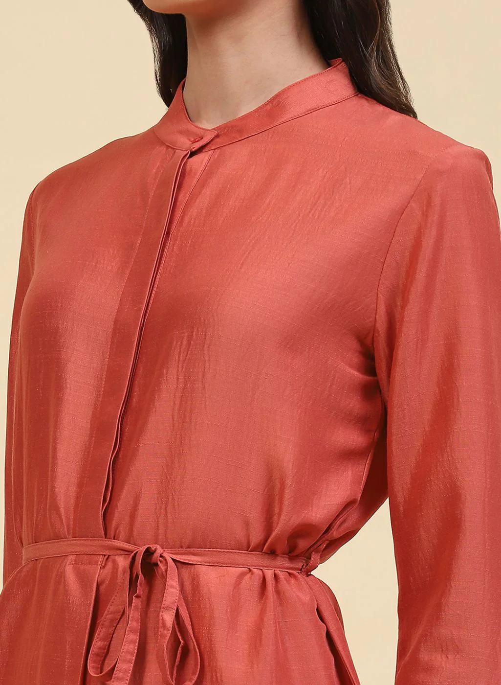 Women Pink Plain Tunic - Image 6