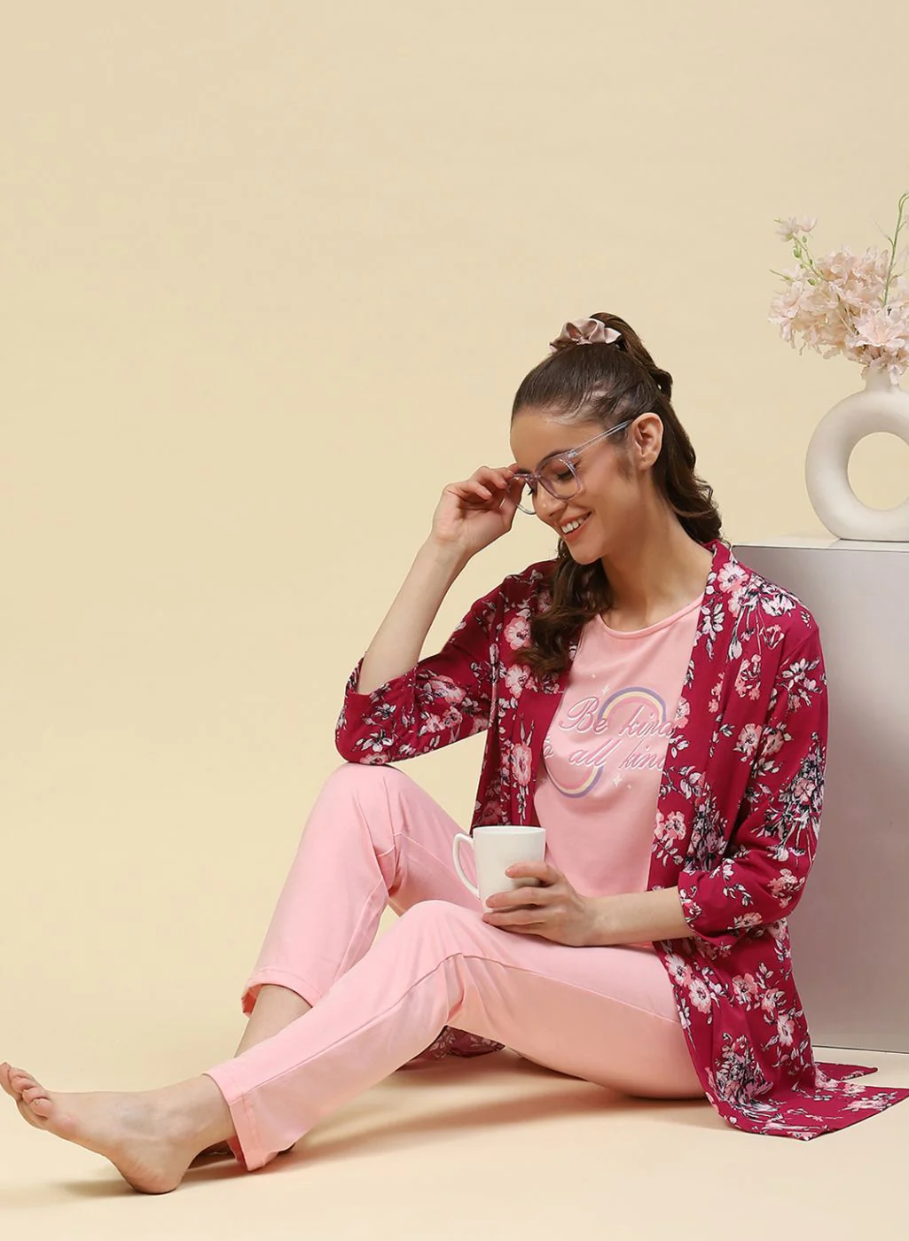 Women Pink Printed Combo Set - Image 2