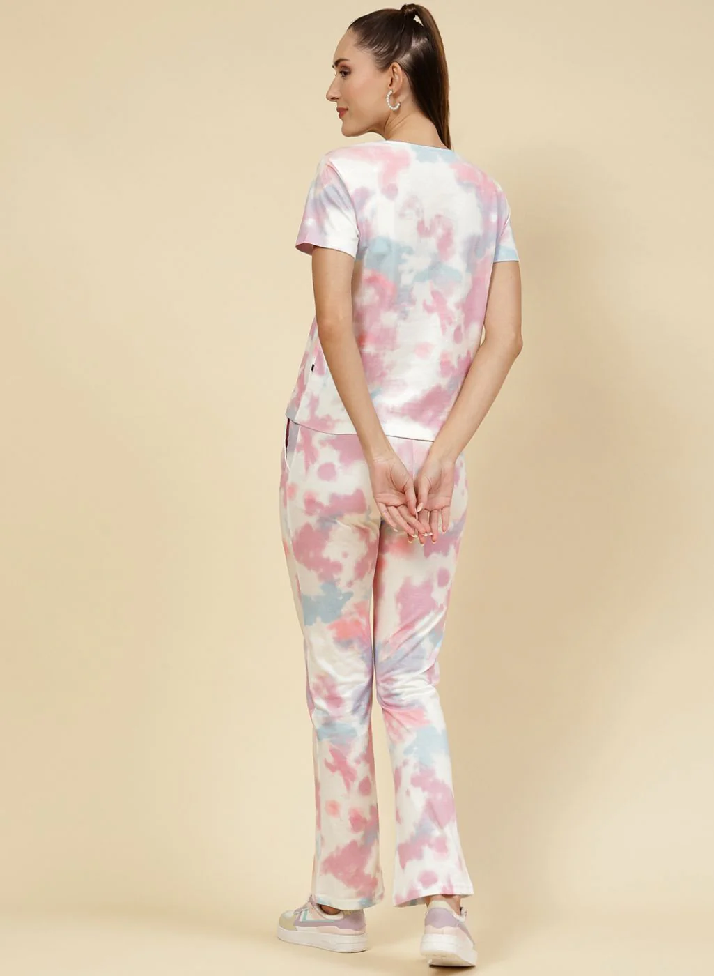 Women Pink Printed CoordiNAte Set - Image 5