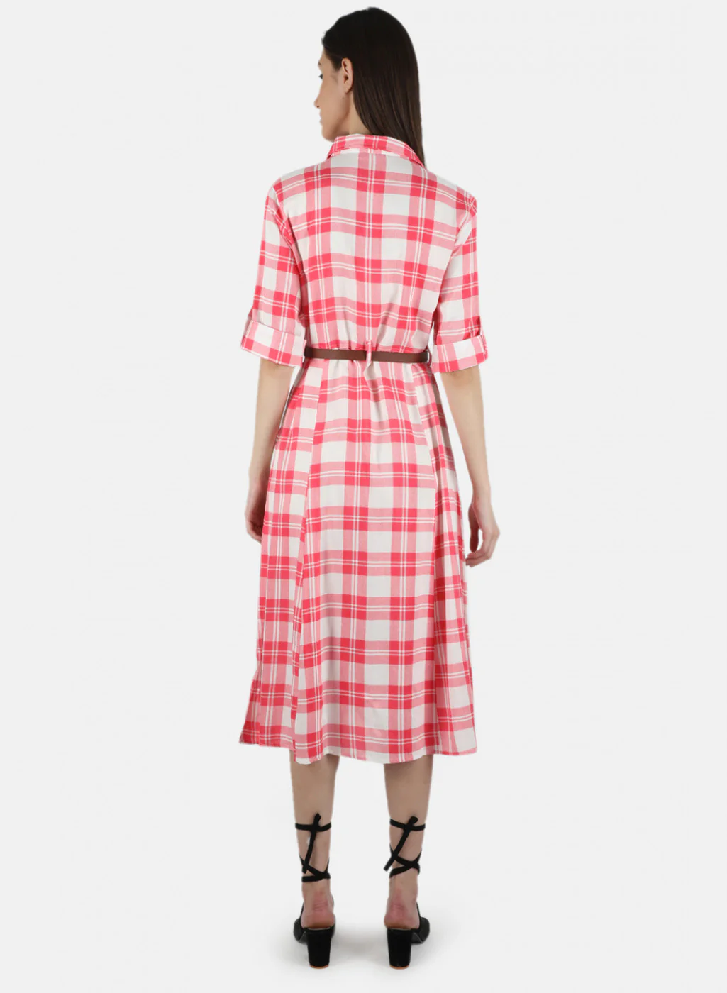 Women Pink Printed Dress - Image 3