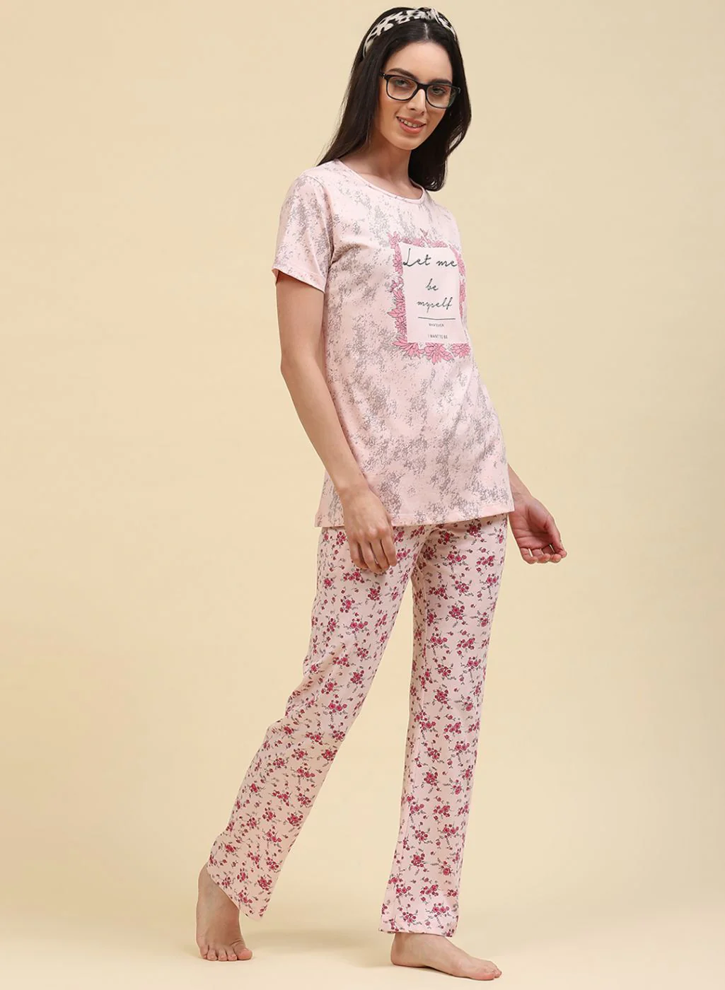 Women Pink Printed Lower Set - Image 3