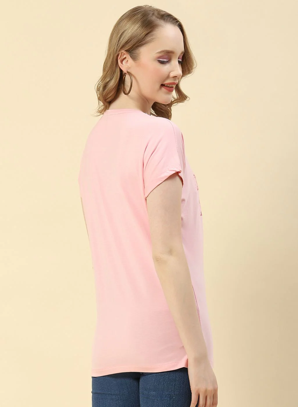 Women Pink Printed Top - Image 4