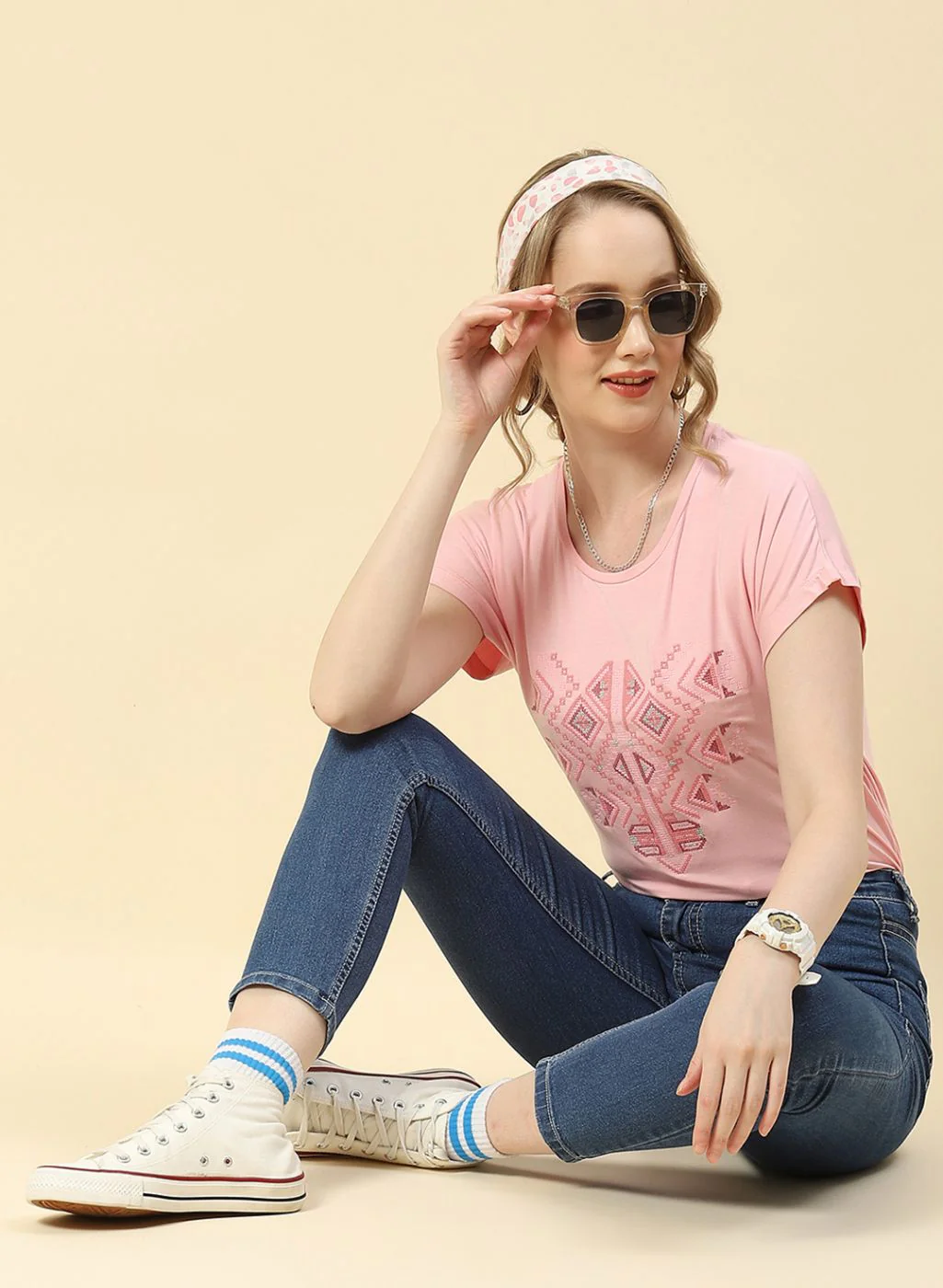 Women Pink Printed Top - Image 5