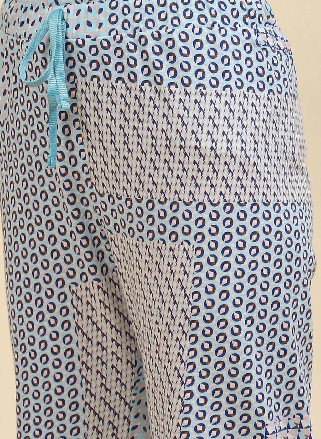 Women Purple Printed Lower Set - Image 7