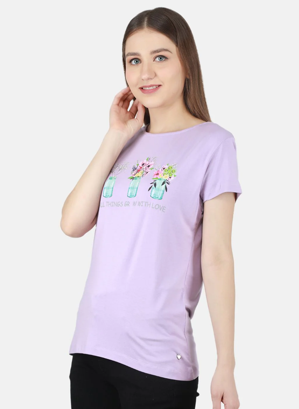 Women Purple Printed Top - Image 2