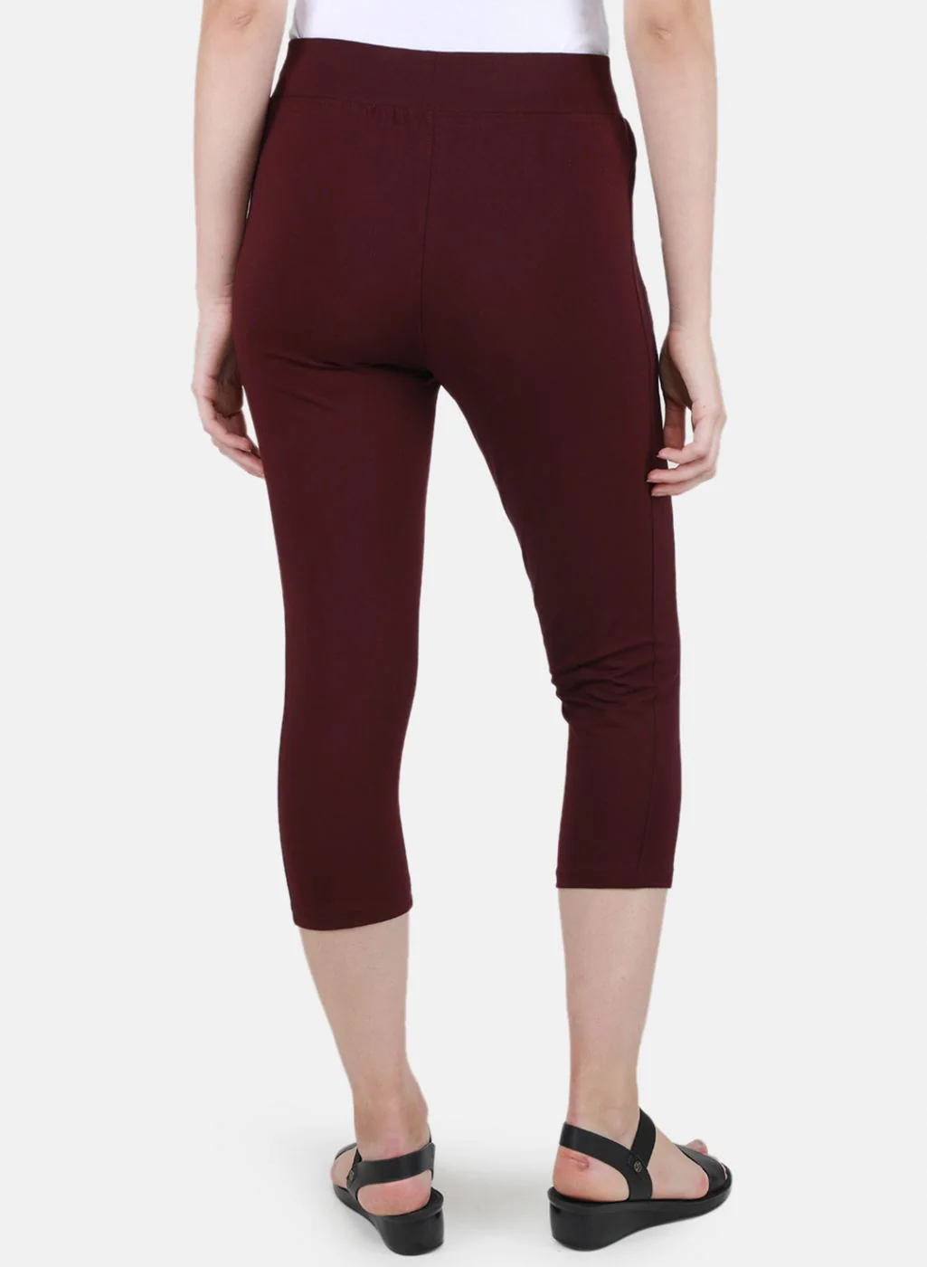 Women Purple Solid Capri - Image 3