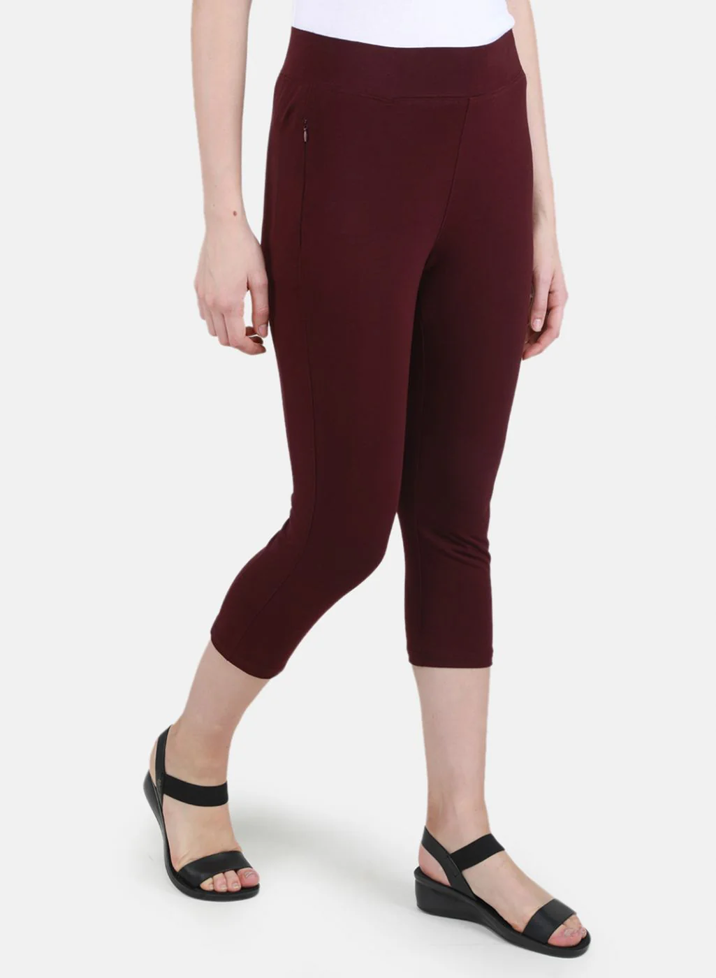 Women Purple Solid Capri - Image 6