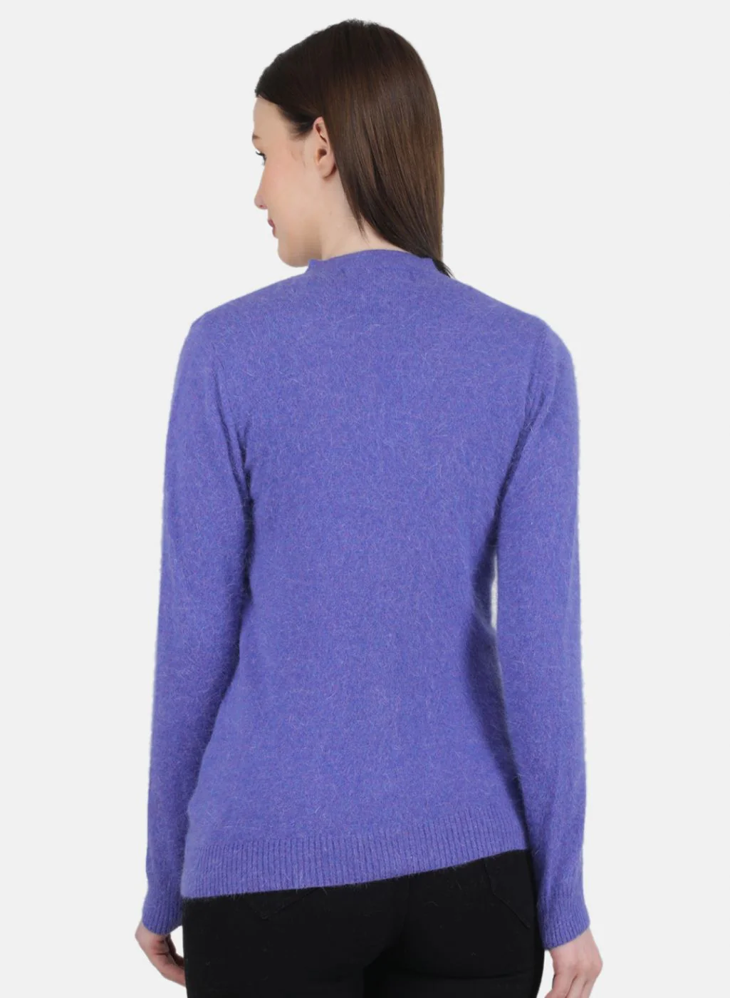 Women Purple Solid Cardigan - Image 3