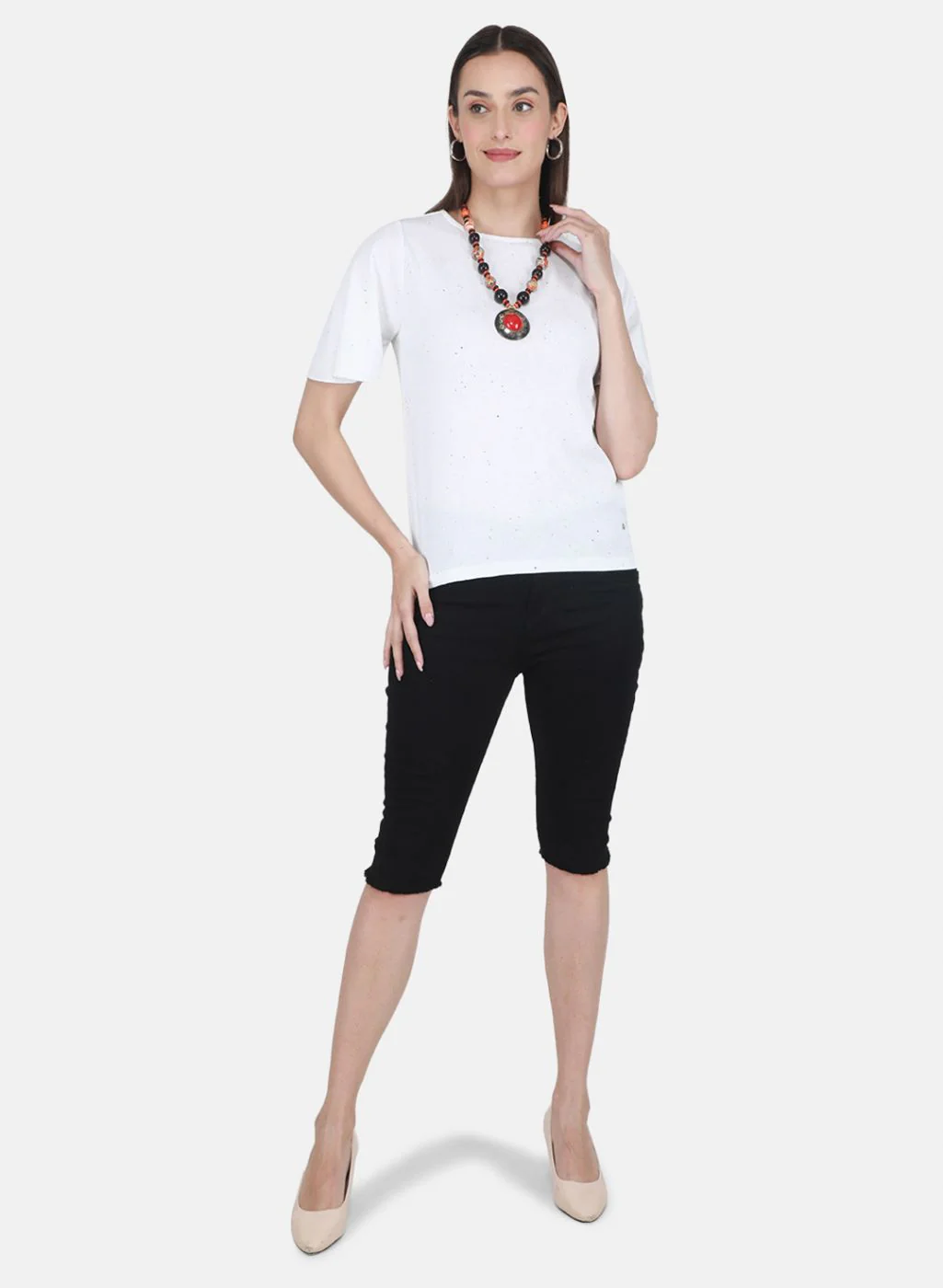 Women White Printed Top - Image 4