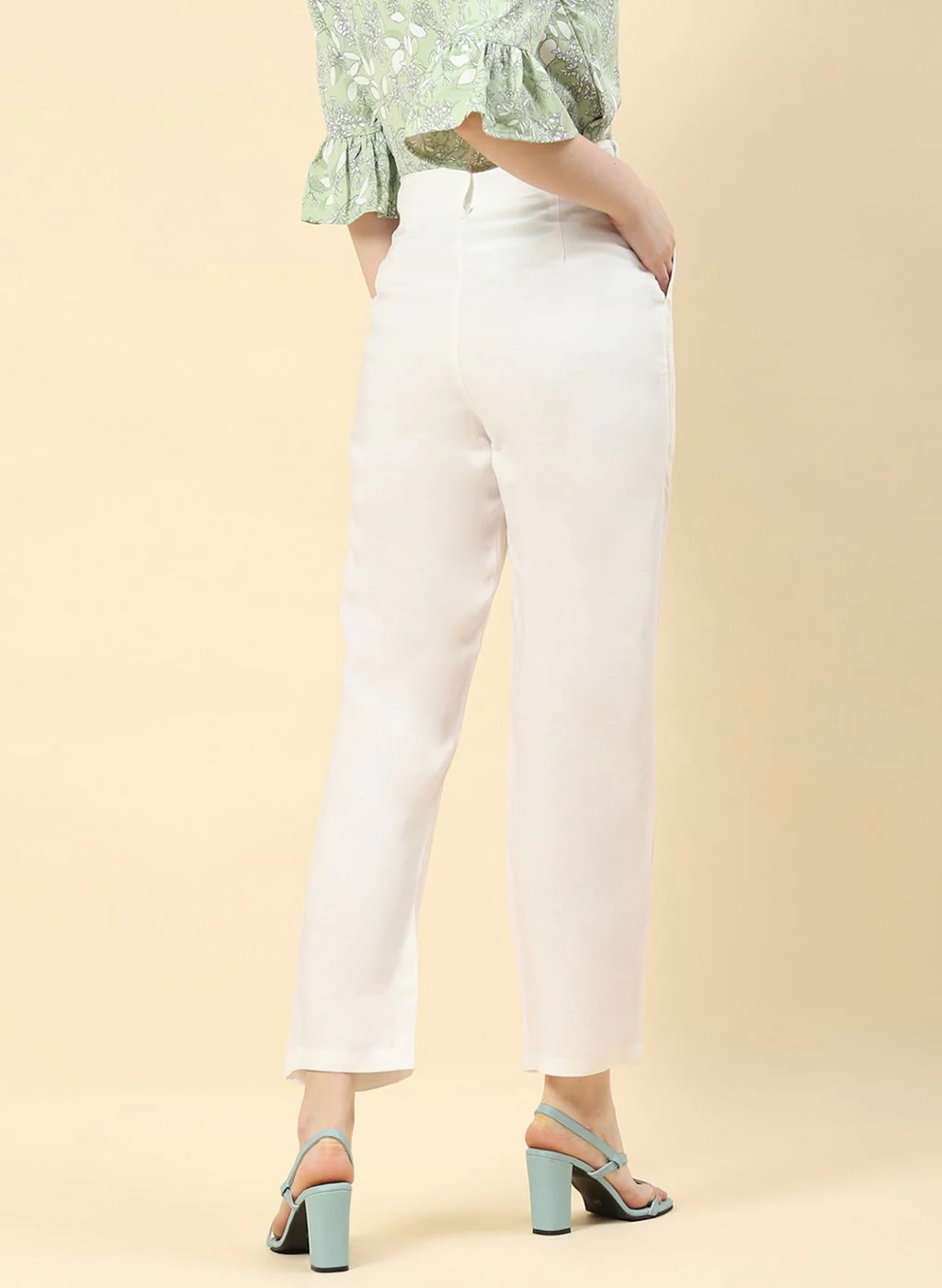 Women White Regular Fit Lower - Image 5