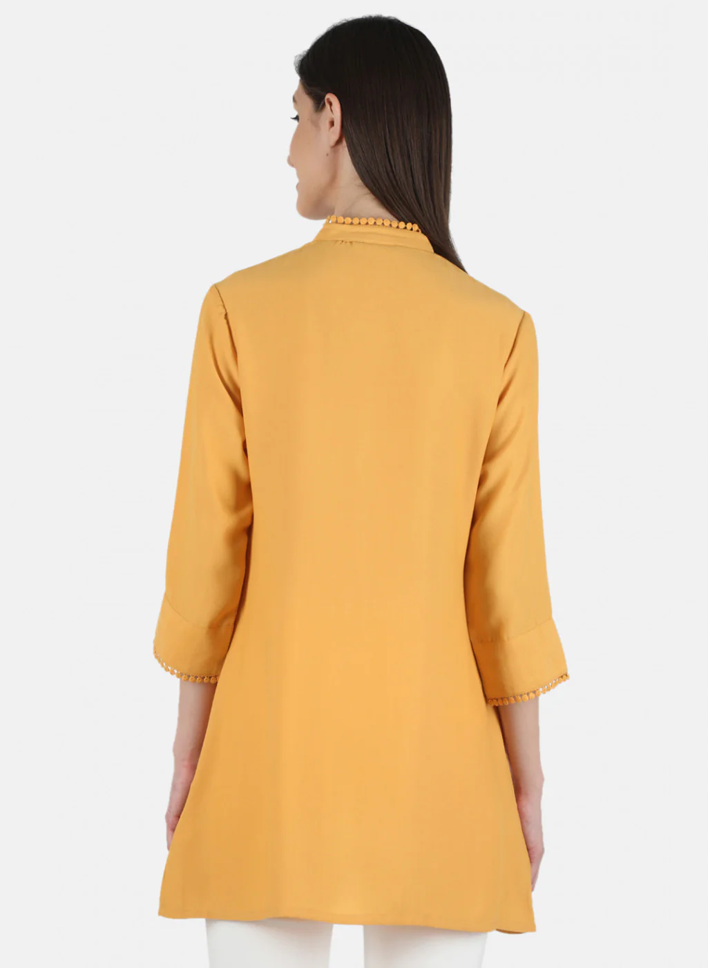 Women Yellow Plain Top - Image 3