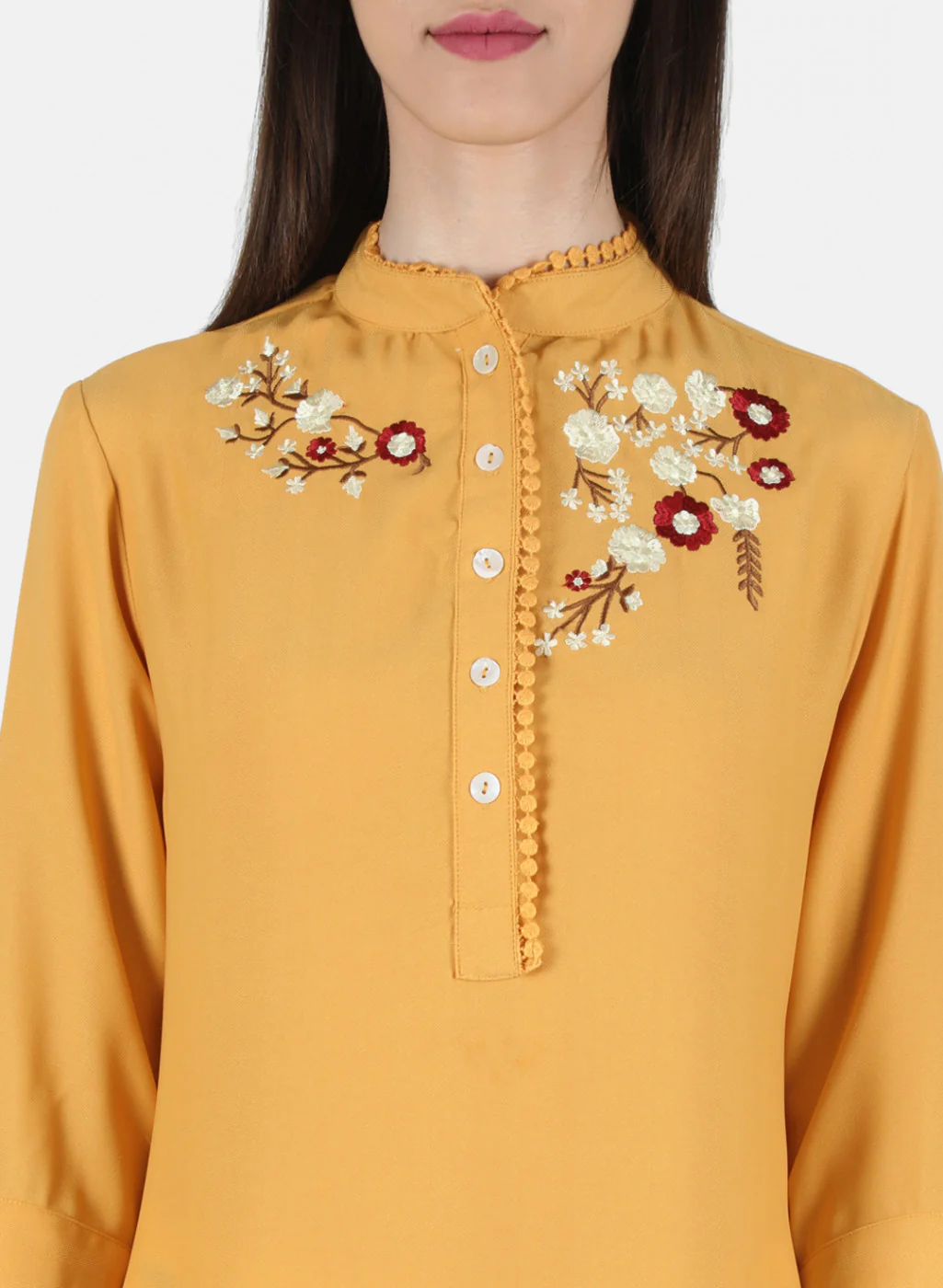 Women Yellow Plain Top - Image 5