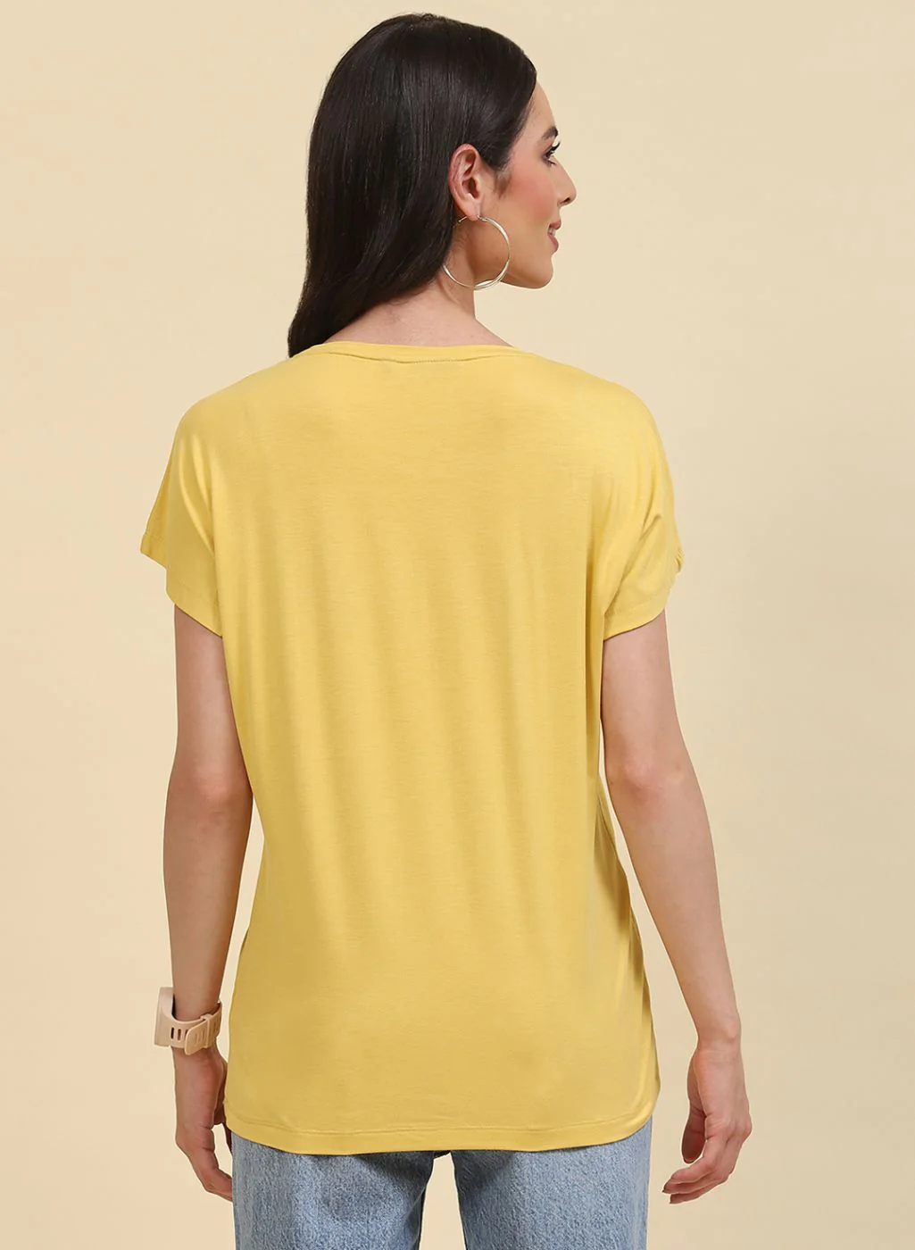 Women Yellow Printed Top - Image 4