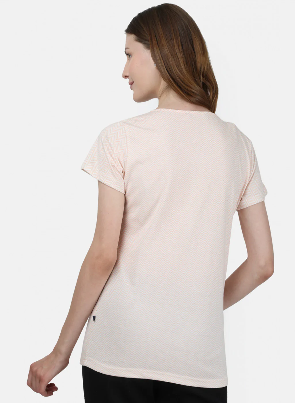 Womens Off White & Peach Printed Lower Set - Image 3