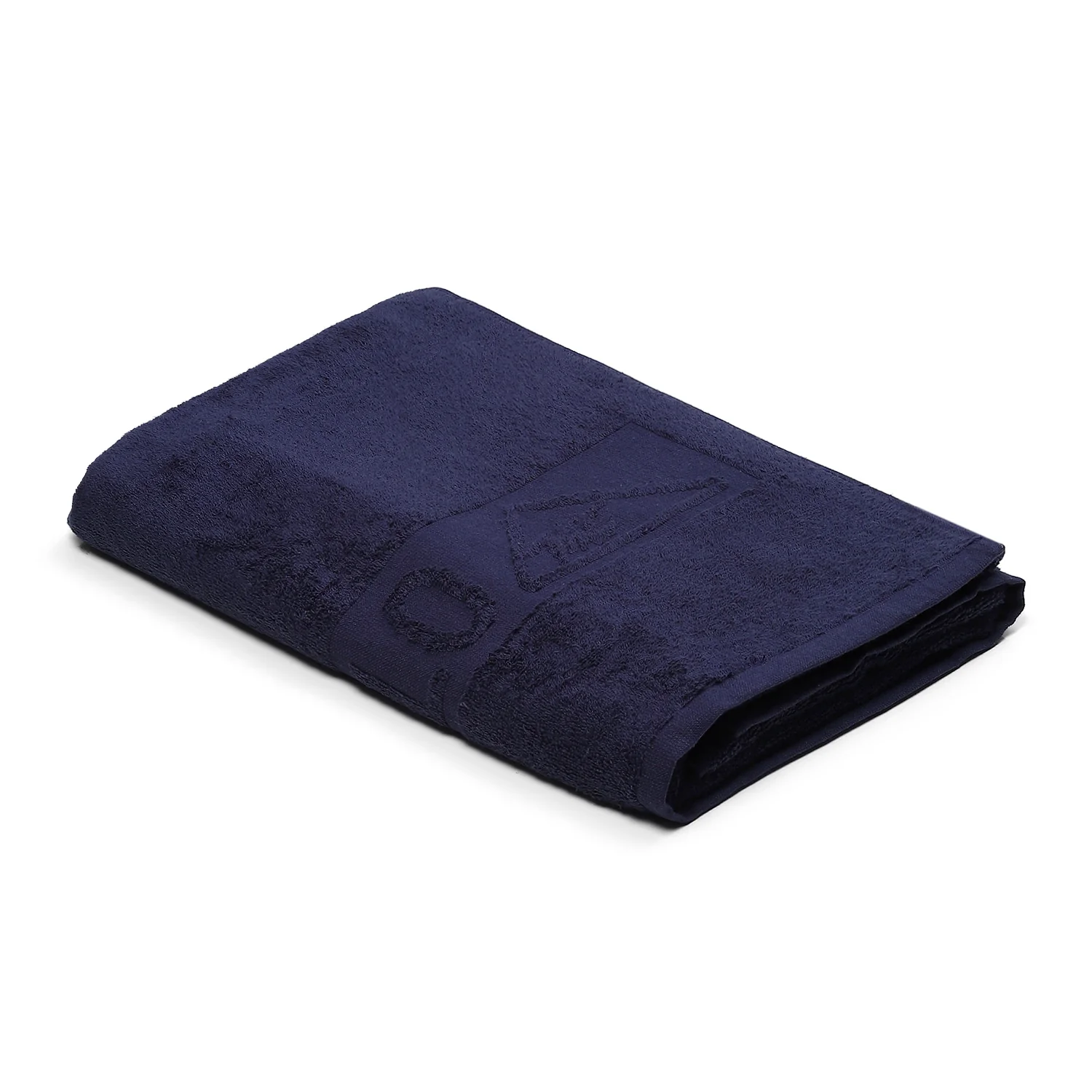 Navy Blue Cotton 525 GSM Bath Towel - Image 2
