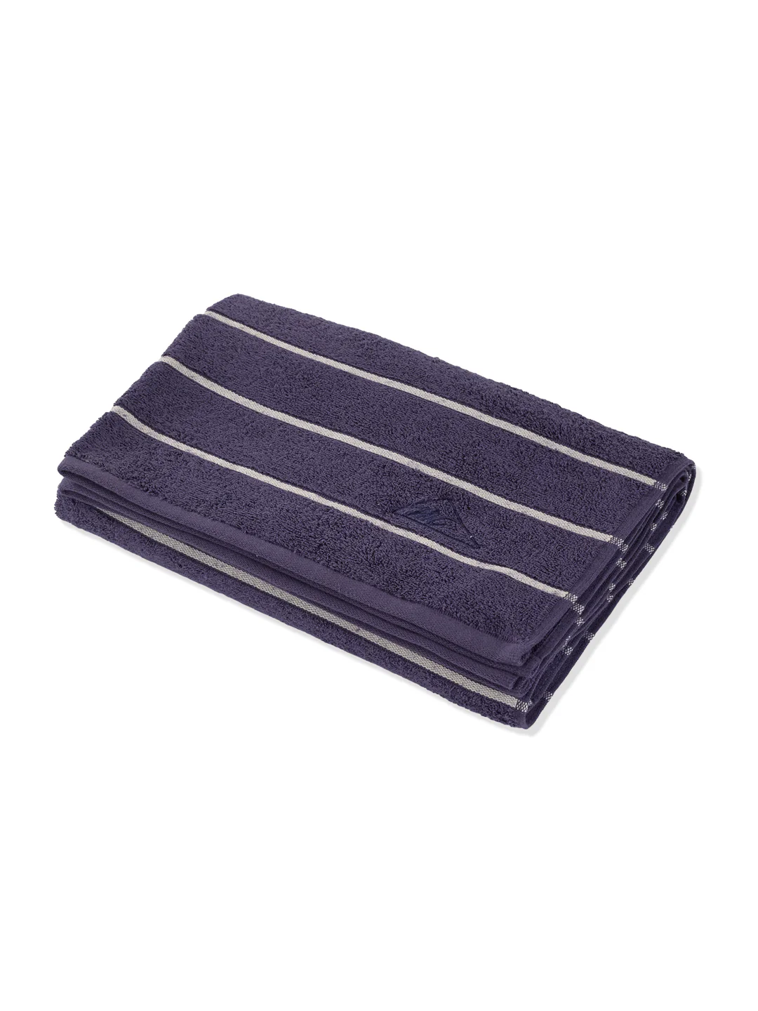 Navy Blue & Light Beige 100% Cotton Solid 480 GSM Bath Towel King & Queen 2 Pc Set Gifting Box Pack - Image 10
