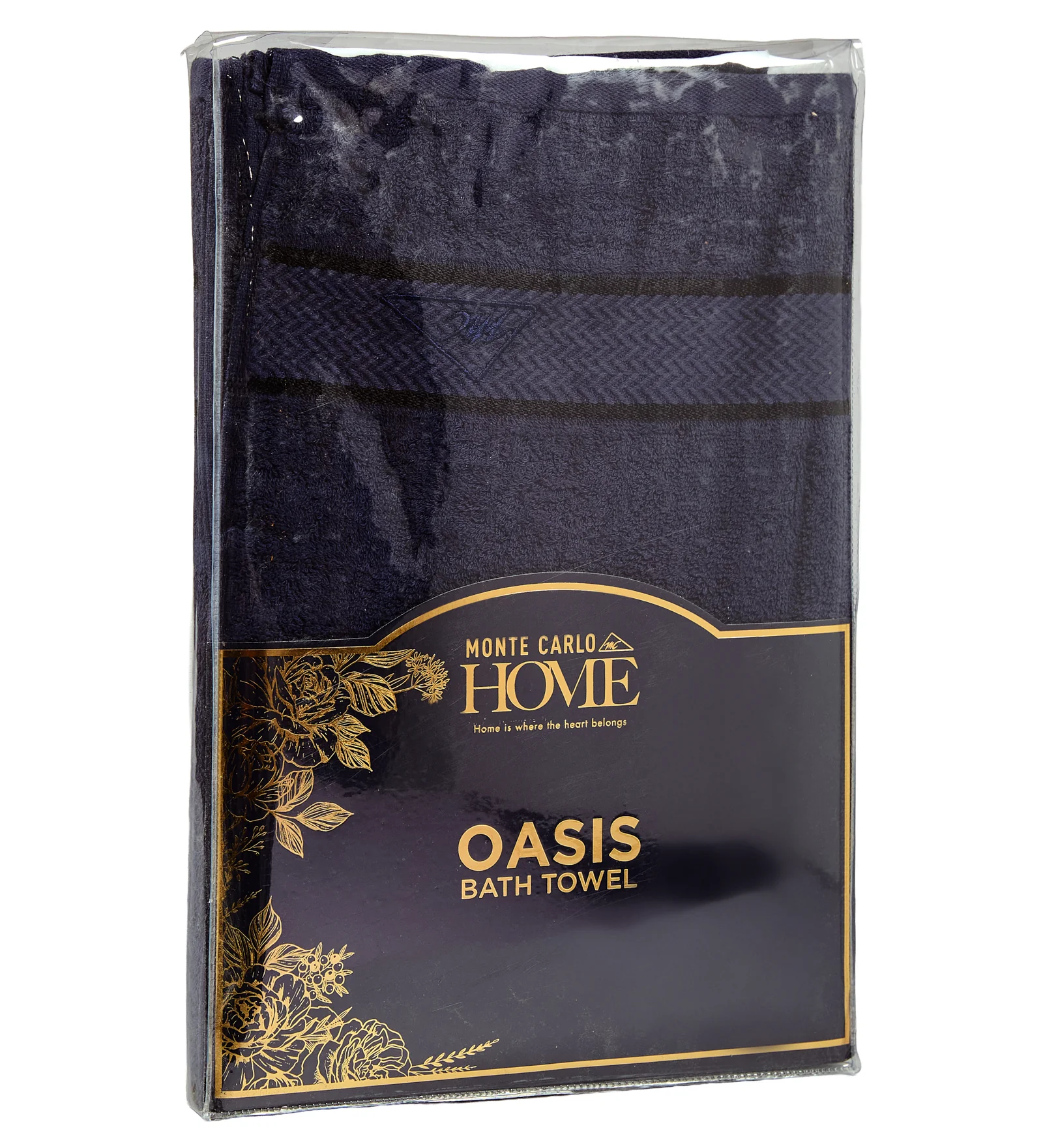 Navy Blue Pure Cotton Solid 450 GSM Bath Towel 1 Piece (Oasis Collection) - Image 9