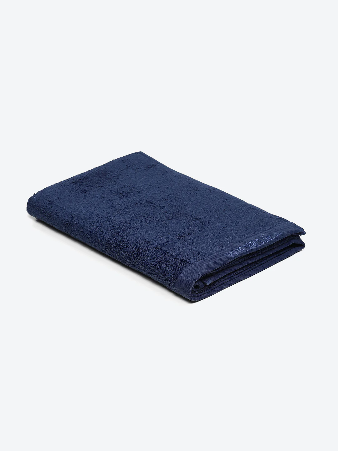 Navy Blue Solid Pure Cotton 350 GSM Bath Towel (Oslo) - Image 2