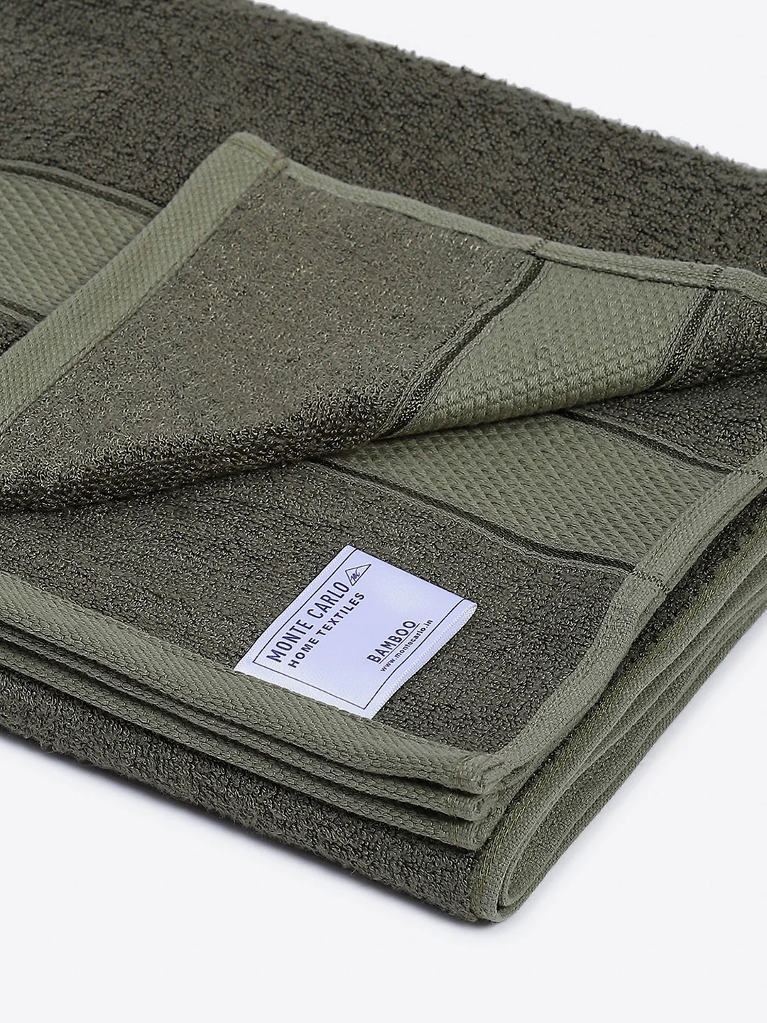 Olive Bamboo Solid 600 GSM Bath Towel (Bamboo) - Image 3