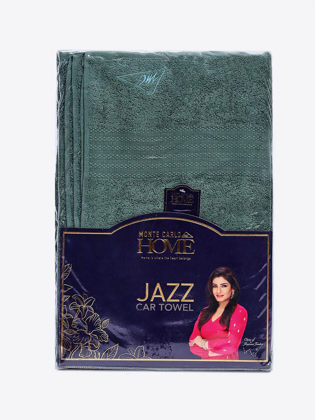 Olive Cotton Solid 400 GSM Car Towel (Jazz) - Image 5