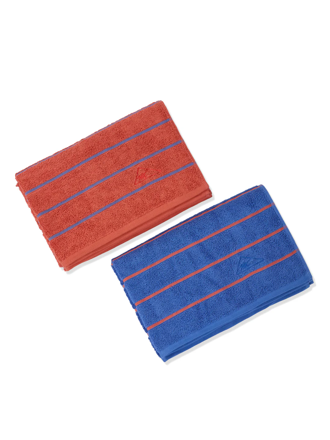 Orange & Blue 100% Cotton Solid 480 GSM Bath Towel King & Queen 2 Pc Set Gifting Box Pack - Image 5