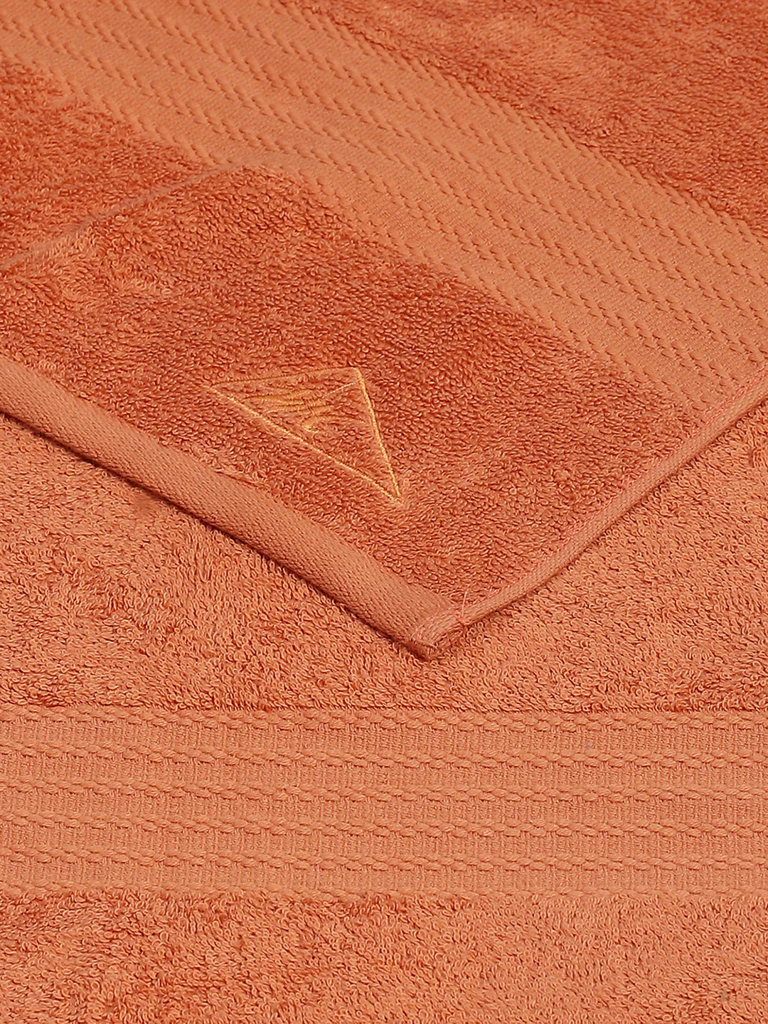 Orange Cotton Solid 400 GSM Car Towel (Jazz) - Image 4