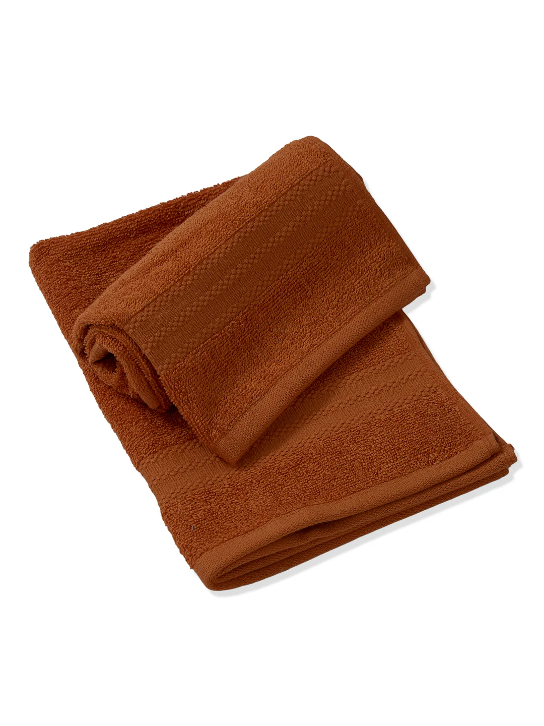 Orange Pure Cotton Solid 380 GSM Hand Towel 2 Pc Set (Jazz Collection) - Image 4